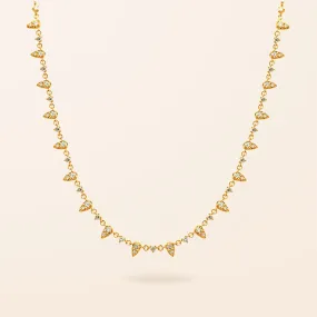 14K Gold Diamond Teardrop Necklace