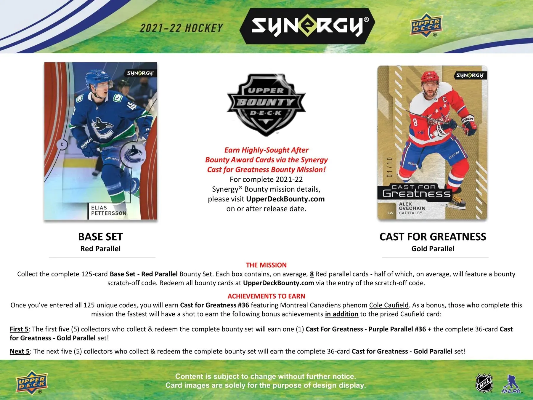 2021/22 Upper Deck Synergy Hockey Hobby Box 8 Packs Per Box, 3 Cards Per Pack