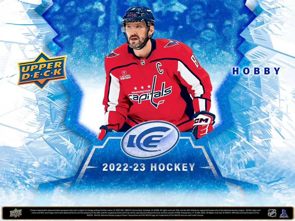 2022/23 Upper Deck Ice Hockey Hobby Box 12 Packs per Box, 6 Cards per Pack