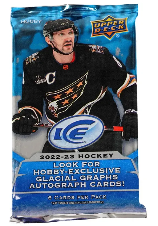 2022/23 Upper Deck Ice Hockey Hobby Box 12 Packs per Box, 6 Cards per Pack