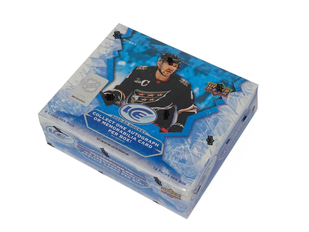 2022/23 Upper Deck Ice Hockey Hobby Box 12 Packs per Box, 6 Cards per Pack