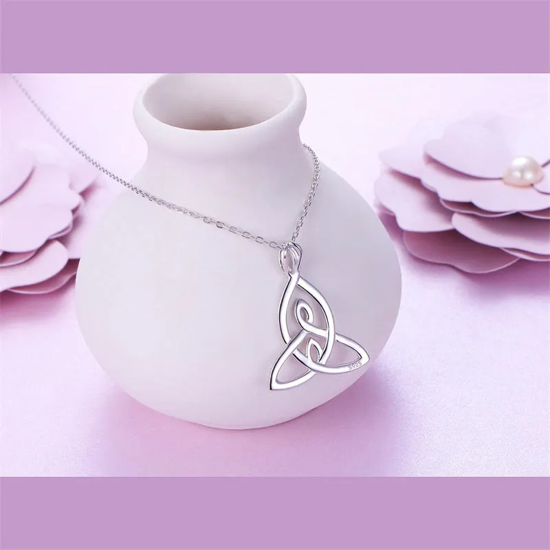 925 Sterling Silver Celtic Motherhood Knot Necklace Jewelry for Women Mom Birthday Gift