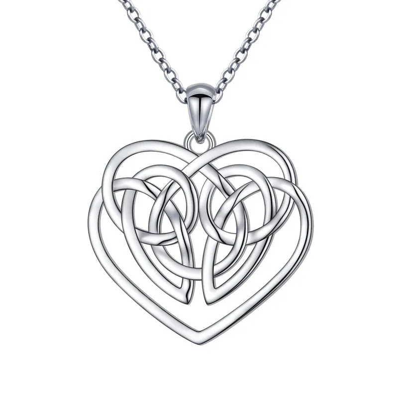 925 Sterling Silver Celtic Motherhood Knot Necklace Jewelry for Women Mom Birthday Gift