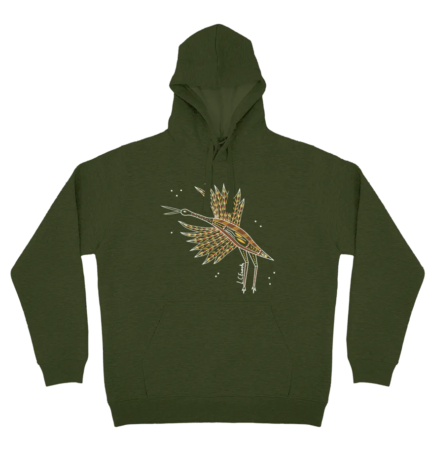 Adults Cozy Hoodie - Brolga By Louis Enoch