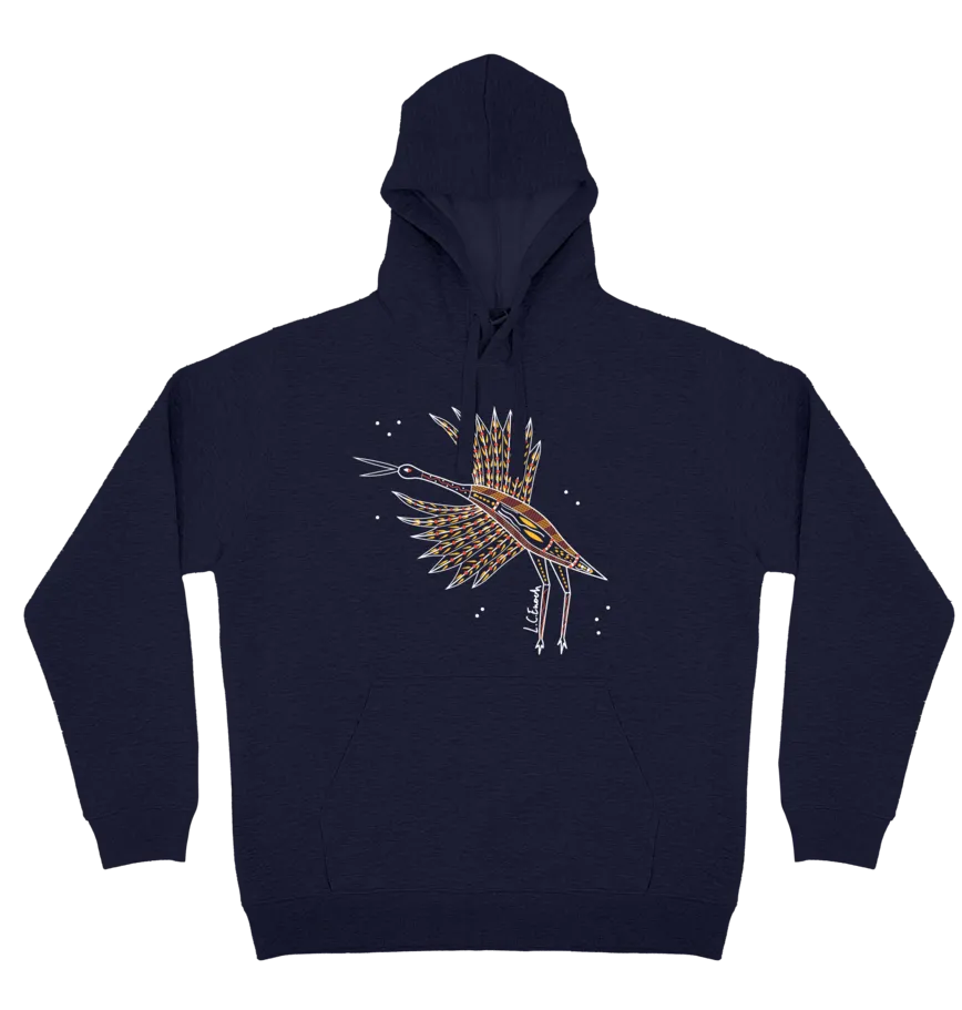 Adults Cozy Hoodie - Brolga By Louis Enoch