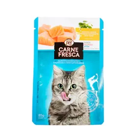 Alimento Húmedo para Gato Sabor Salmón y Atún 80 Gr - Carne Fresca 10 Sobres