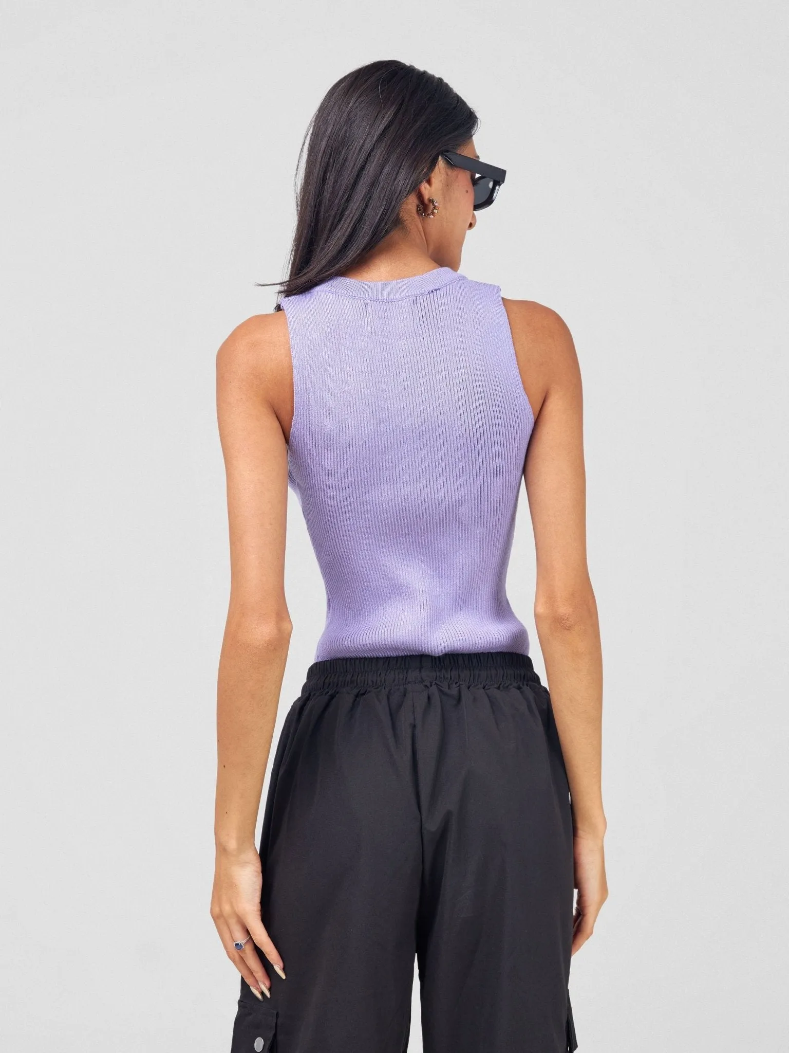 Anika Lea Ribbed Sleeveless Bodysuits - Lilac