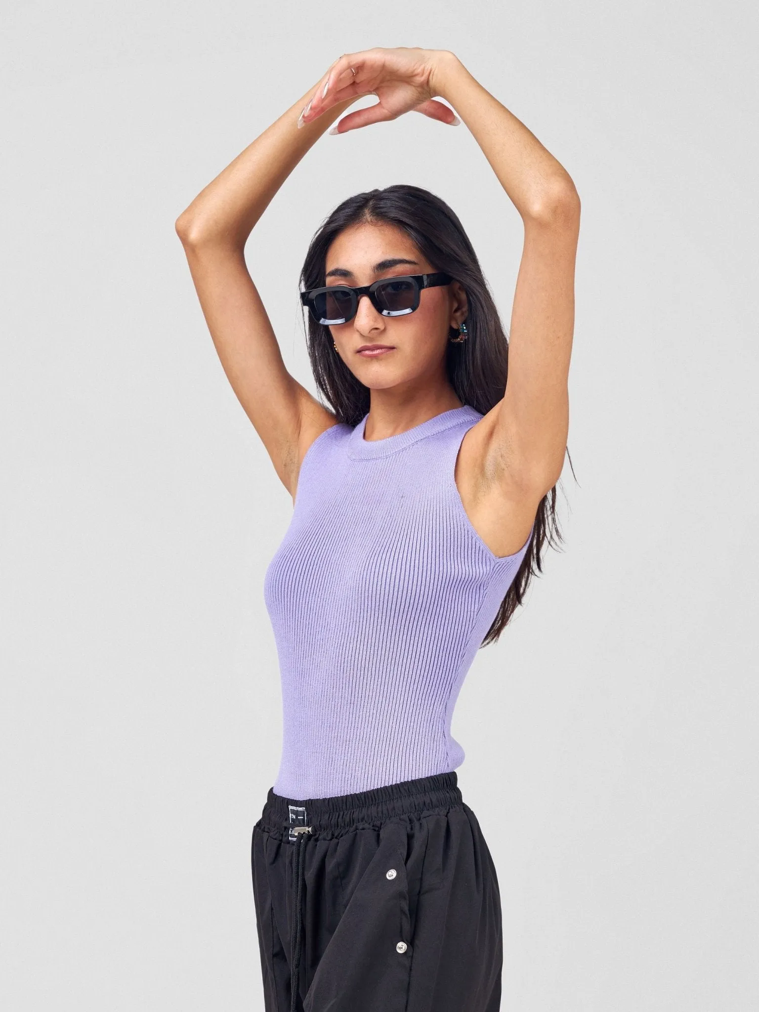 Anika Lea Ribbed Sleeveless Bodysuits - Lilac