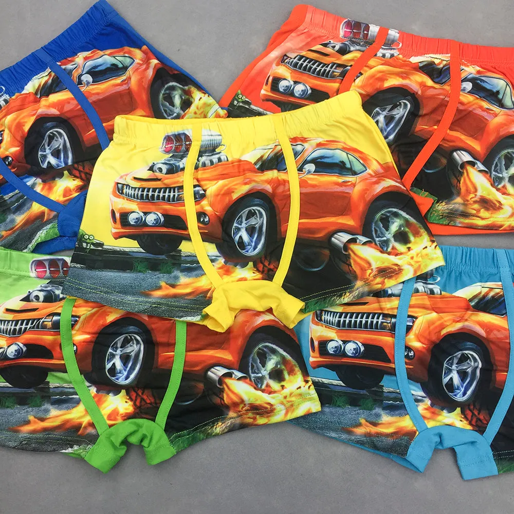 Baby Children's Boxer Underpants Briefs Cartoon Car