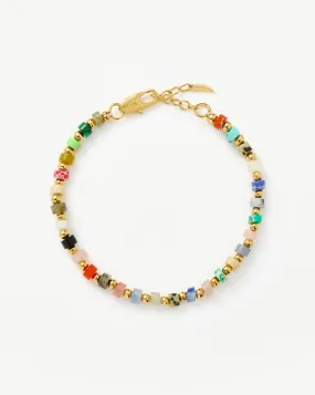 Beaded Bracelet | 18ct Gold Plated/Multi Beaded