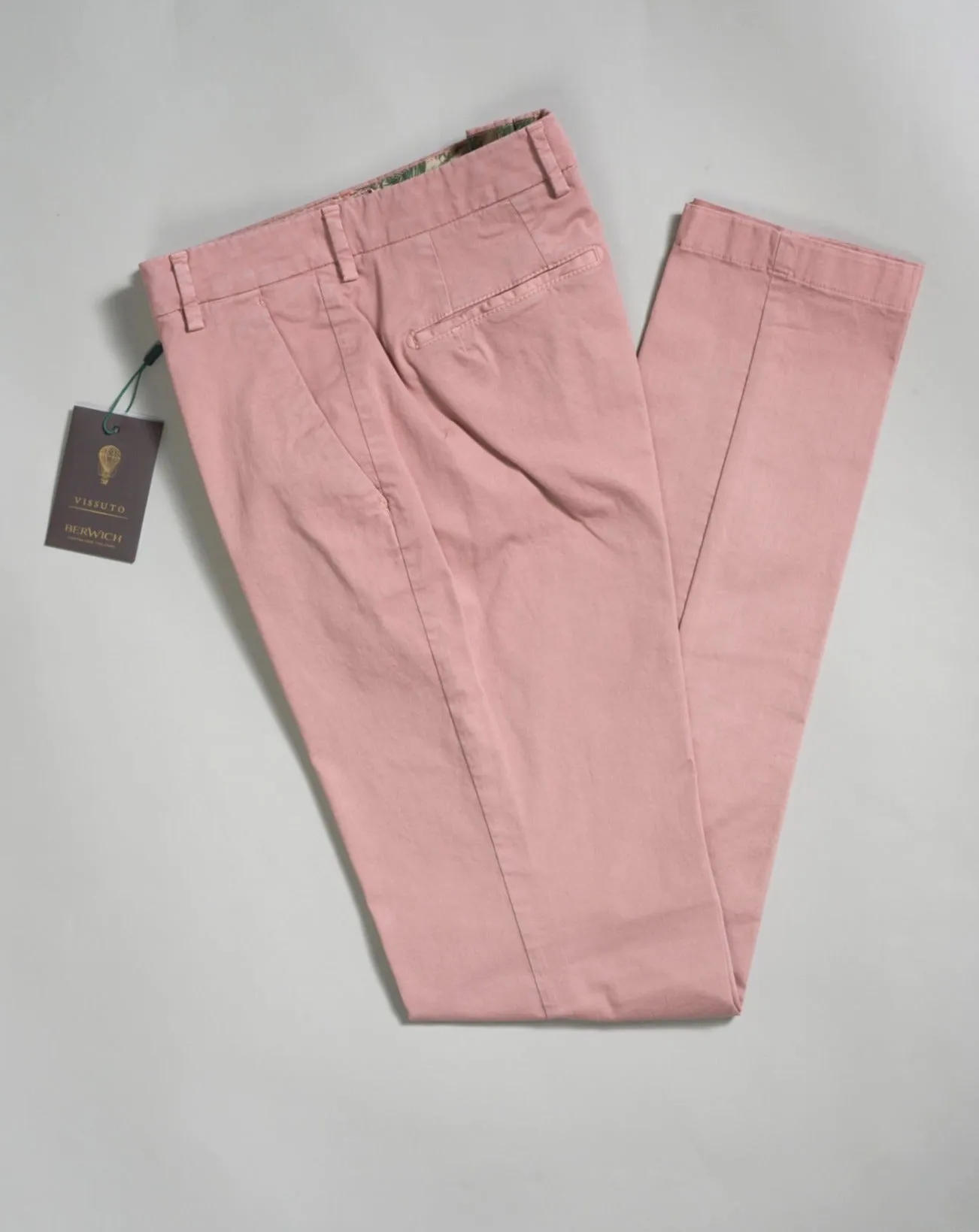 Berwich Morello Garment Dyed Chinos / Rosa