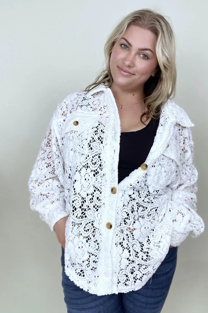 BiBi Oversized Lace Shacket