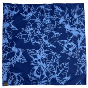 Blue Kukui Leaf Print Vintage Print Fashion Brand Fabric Wrapping