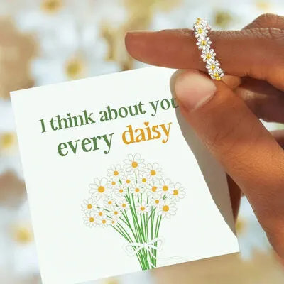 Daisy Chain 925 Sterling Silver Ring