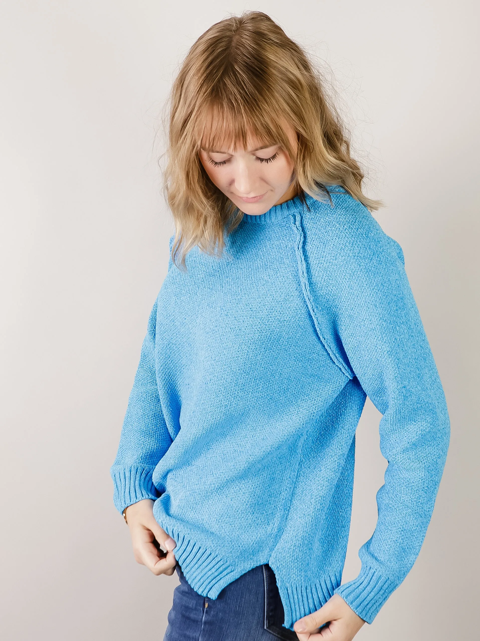 Deep Sky Chenille Sweater