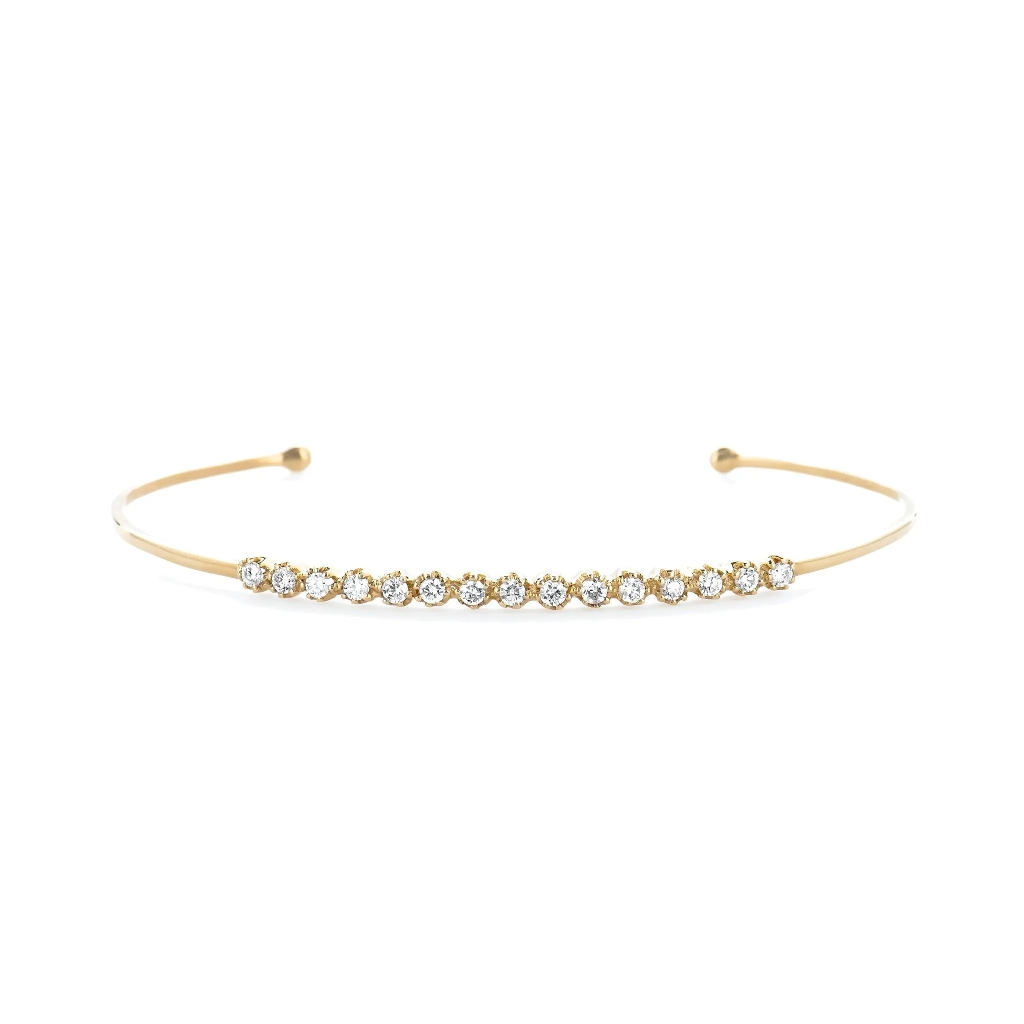 Diamond Tennis Cuff Bangle