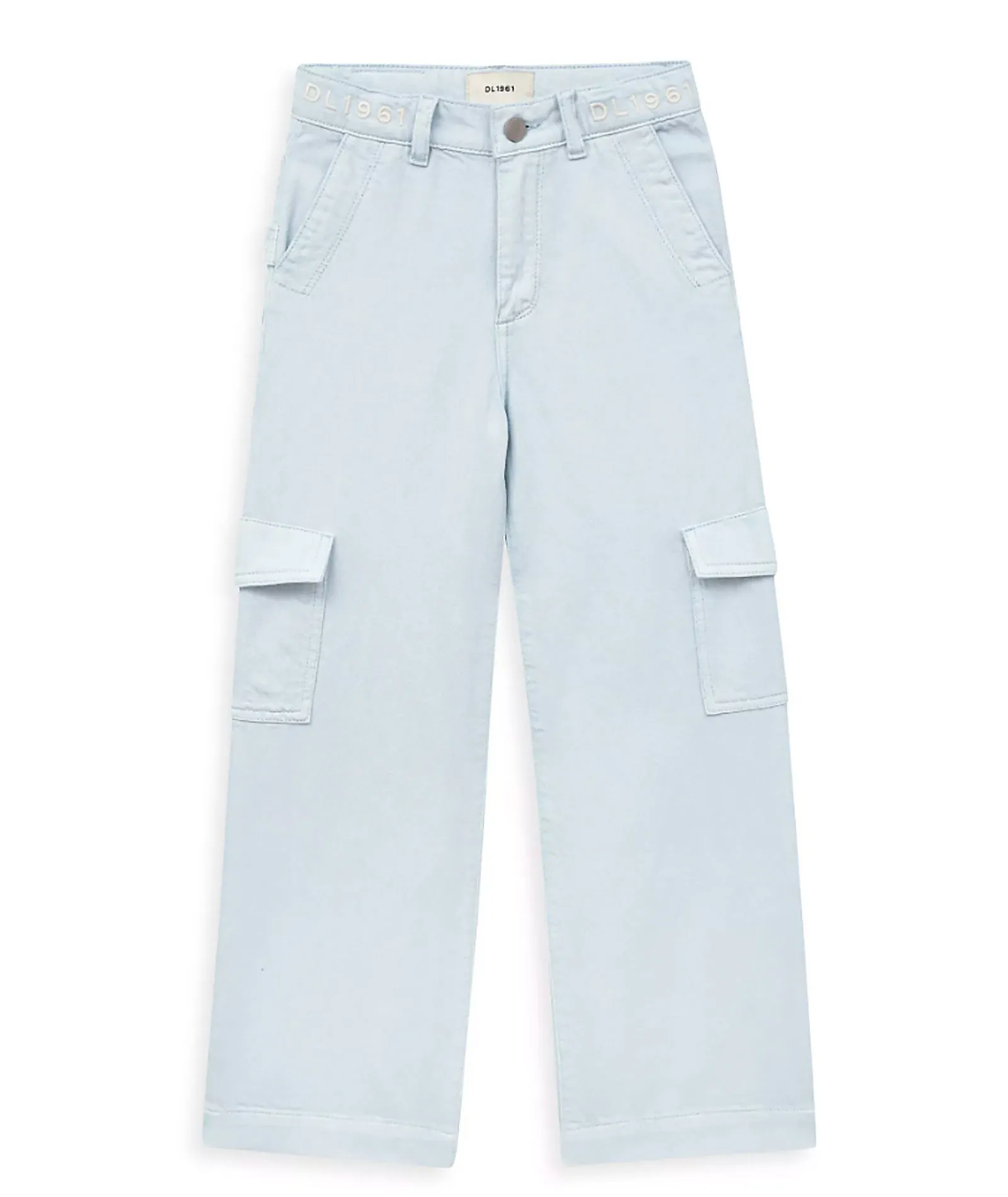 DL1961 Girls Lily Charter Blue Cargo Wide Leg Jeans