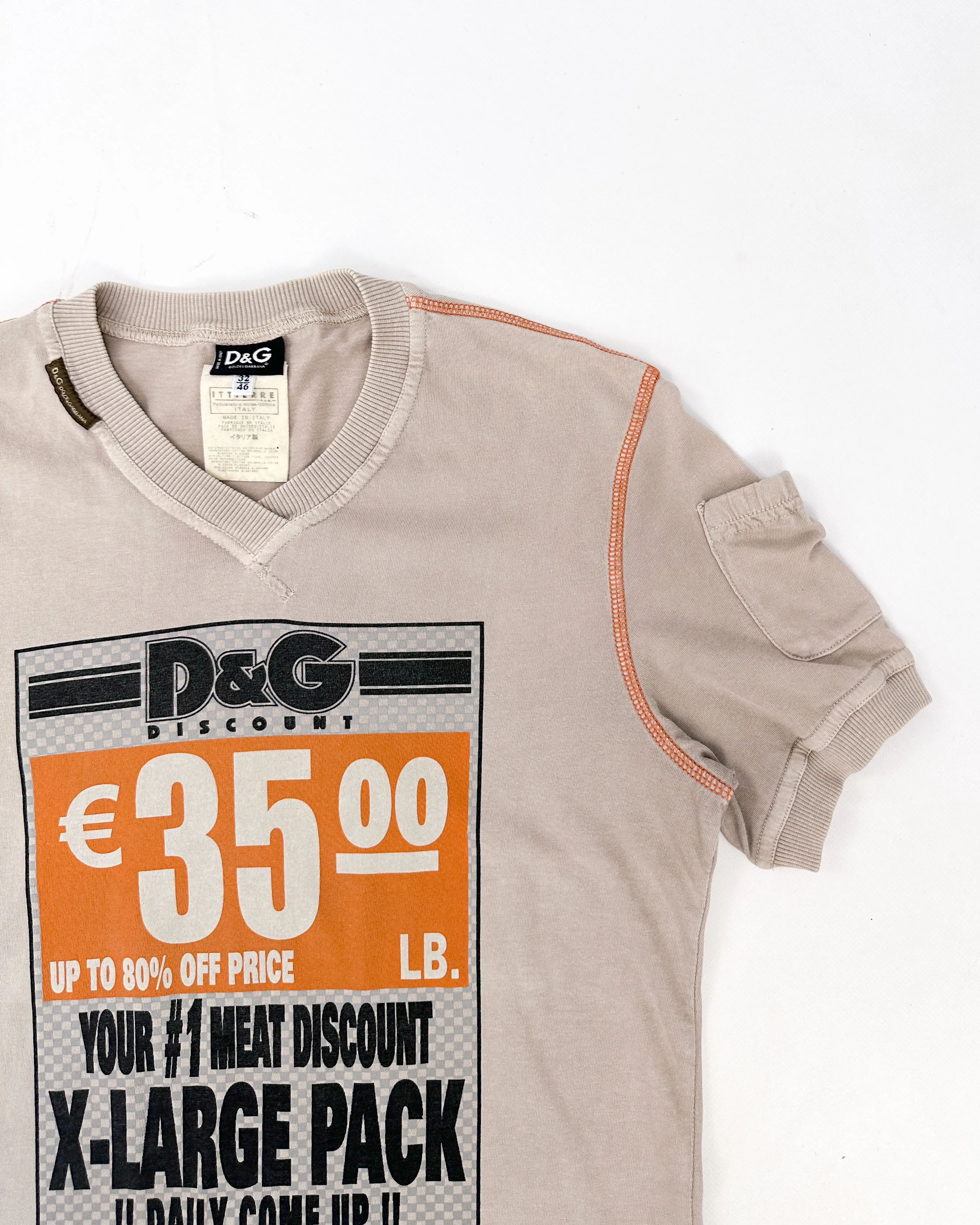 Dolce & Gabbana "Reductions" V-Neck Top 2000's