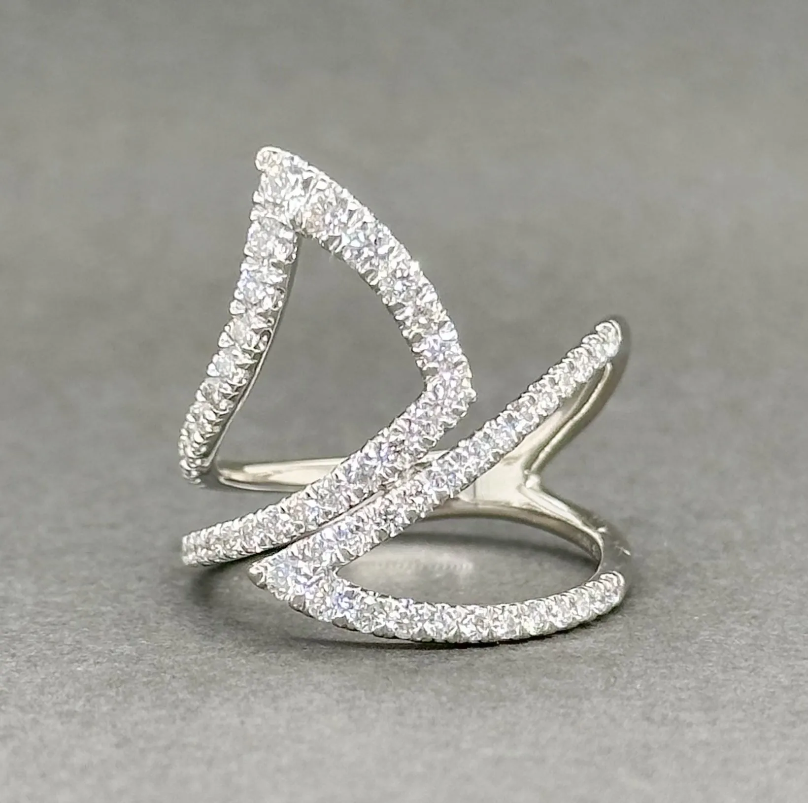 Estate Gabriel & Co. 14K W Gold 1.00ctw G-H/VS2-SI1 Diamond Cocktail Ring