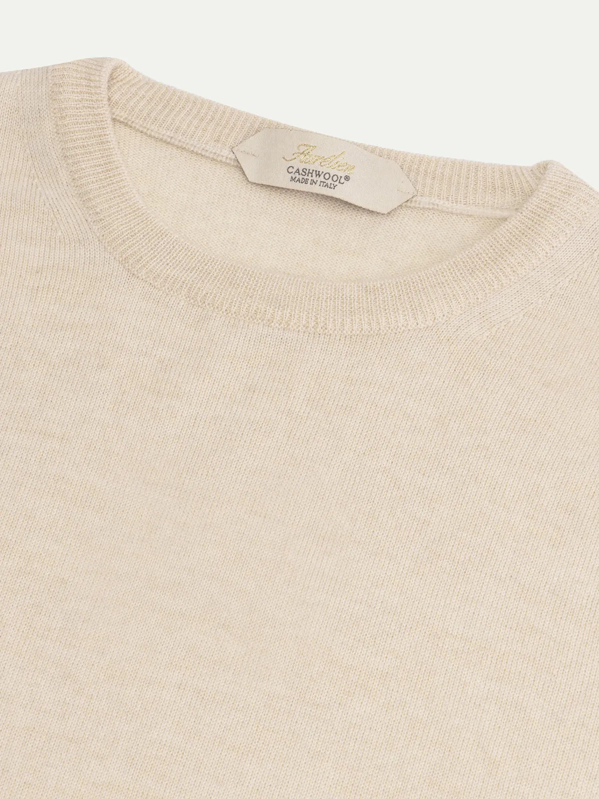 Extrafine Merino Crew Neck Sweater Light Beige