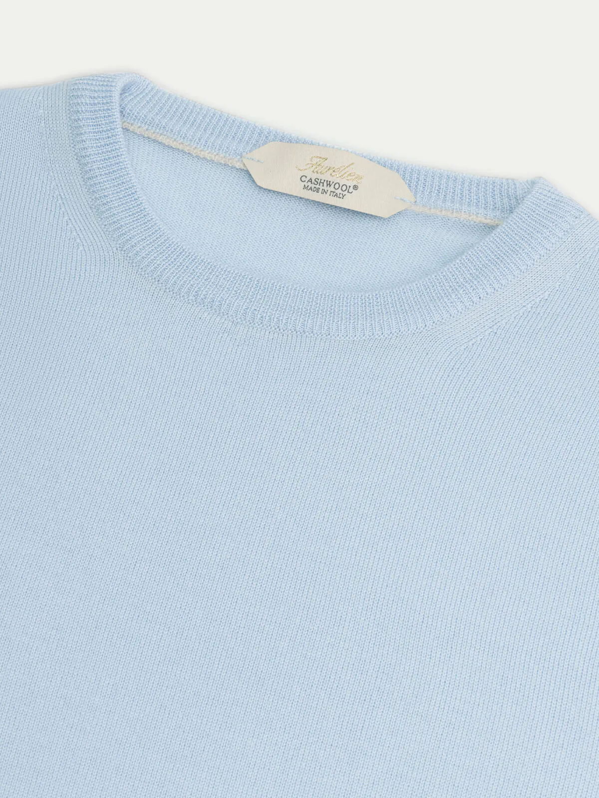 Extrafine Merino Crew Neck Sweater Light Blue