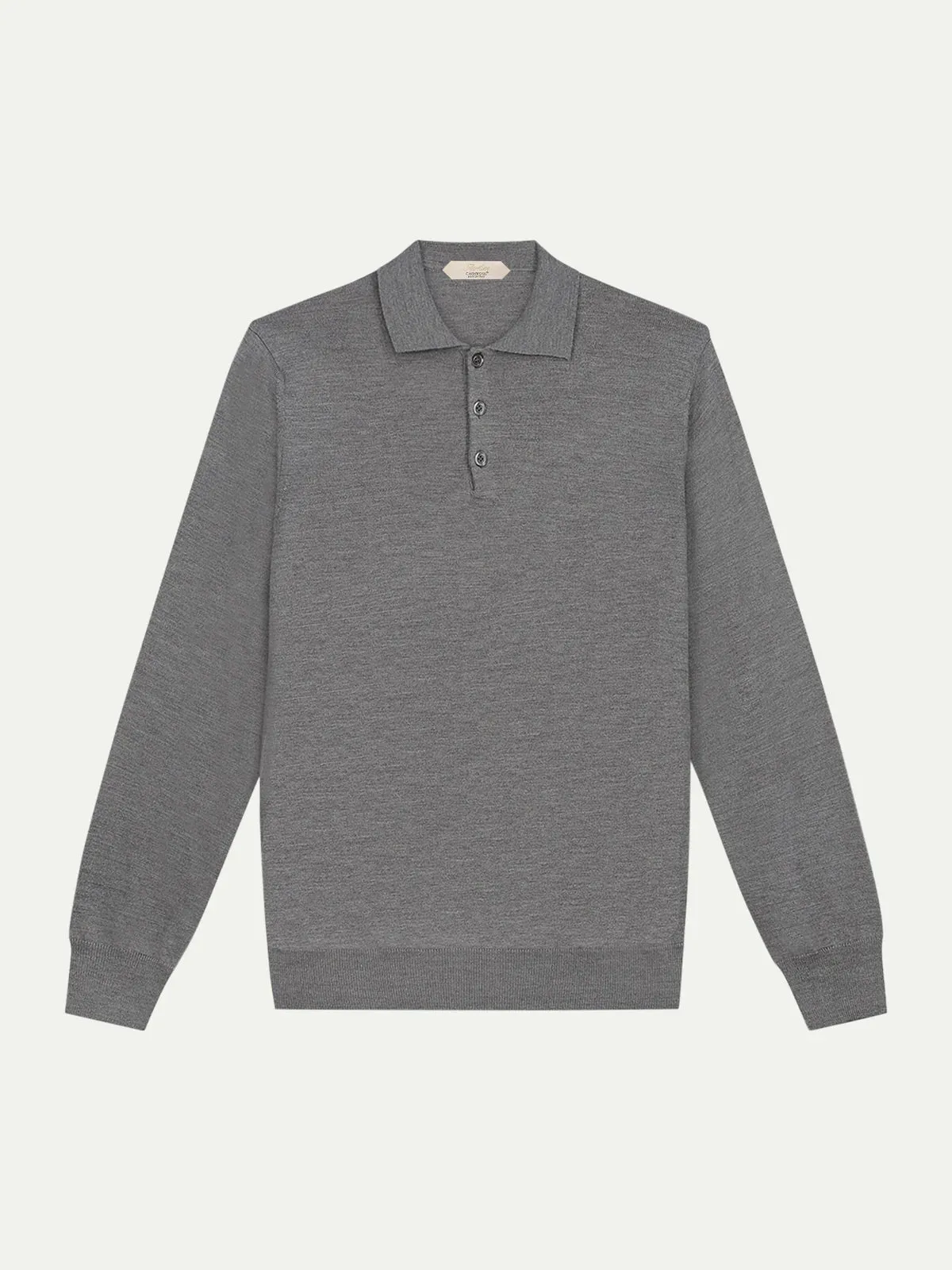 Extrafine Merino Polo Dark Grey