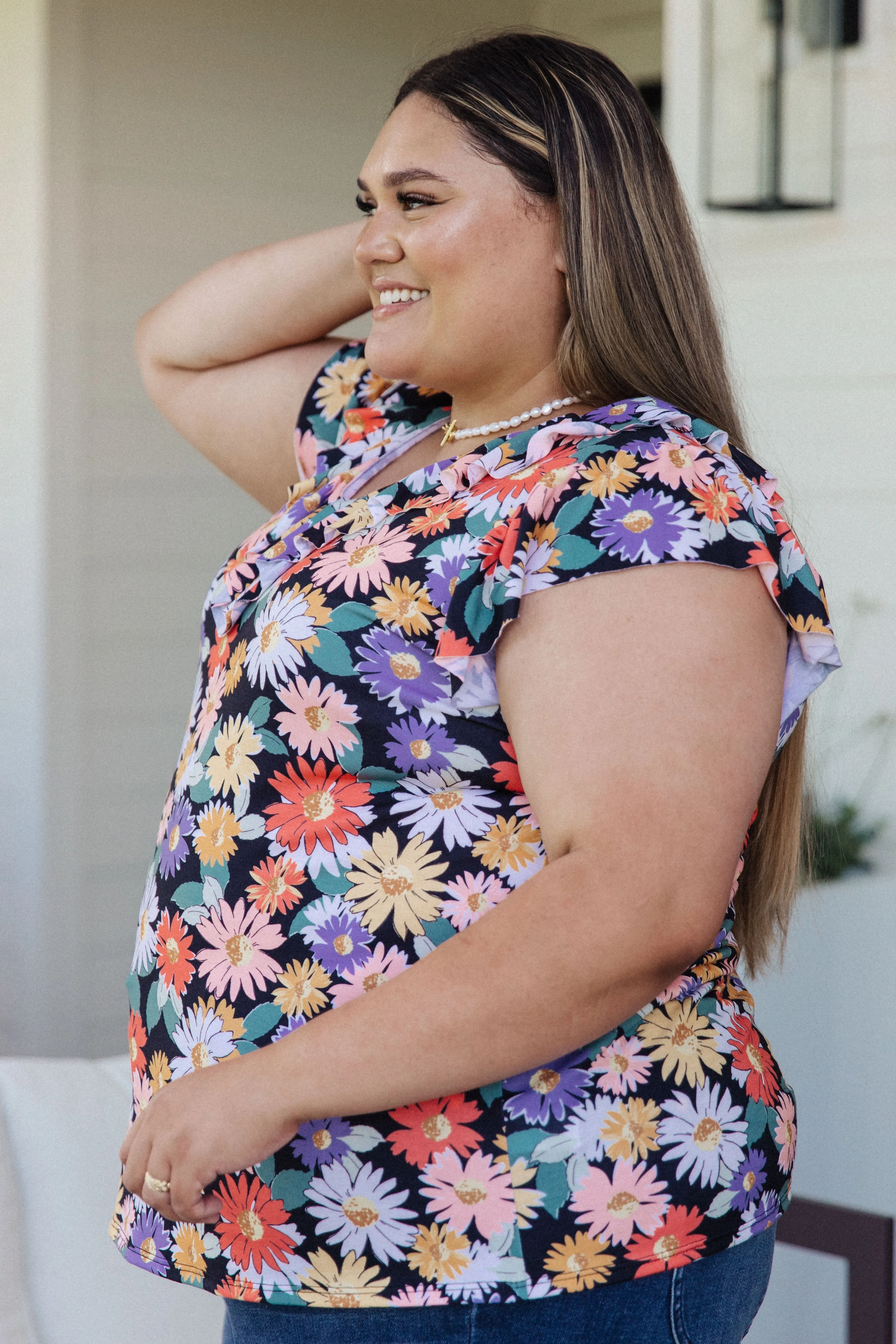 Flower Power Floral Top - 4/25