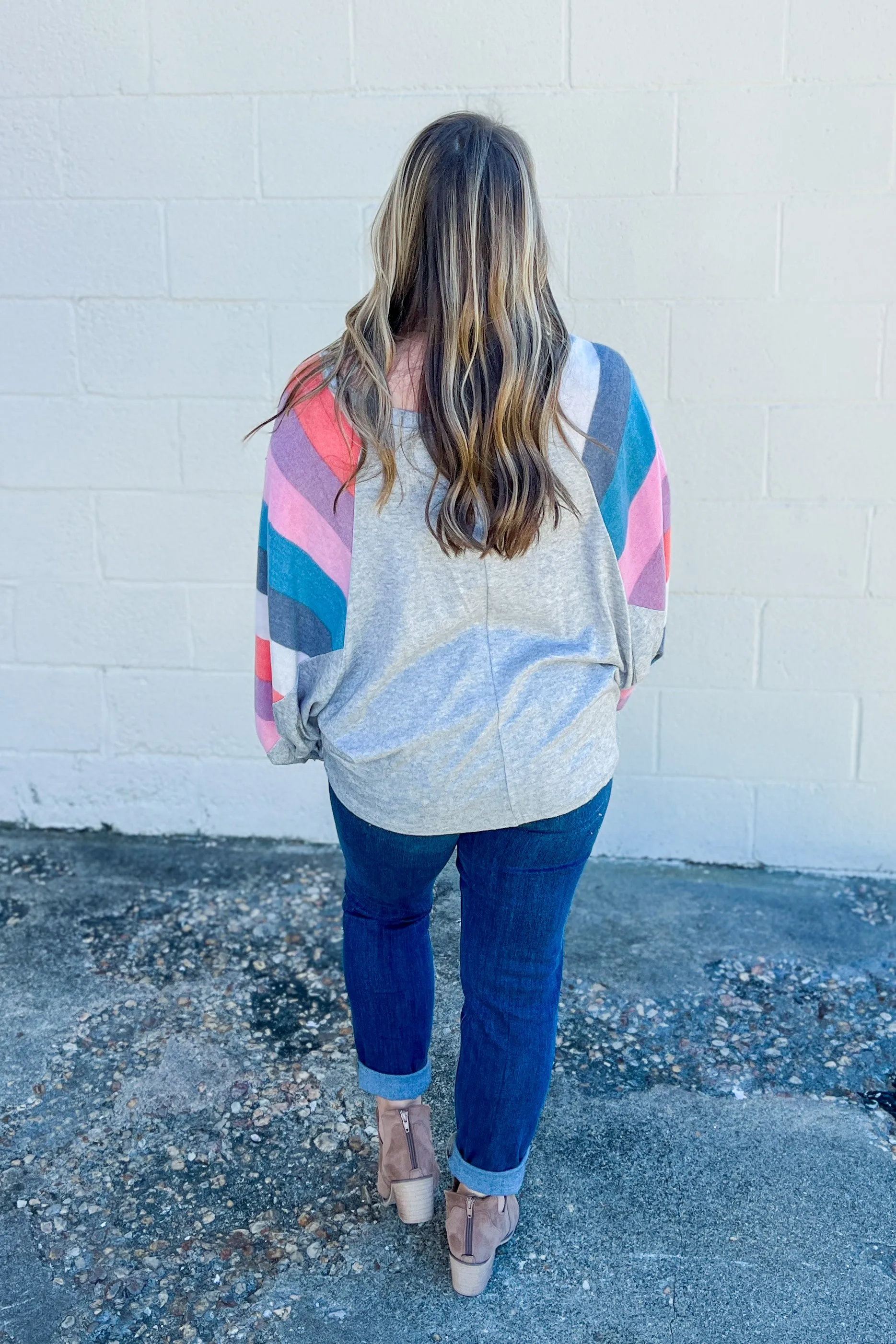 Forever On Your Mind Stripe Sleeve Top