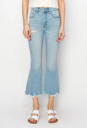 HIGH RISE CROP FLARE JEANS