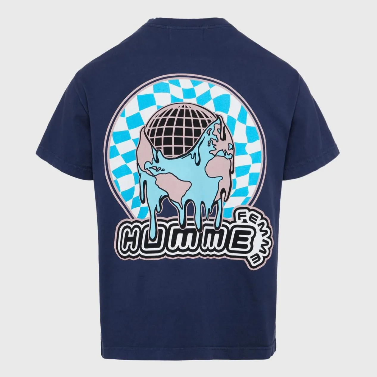 Homme Femme Global Tee In Navy