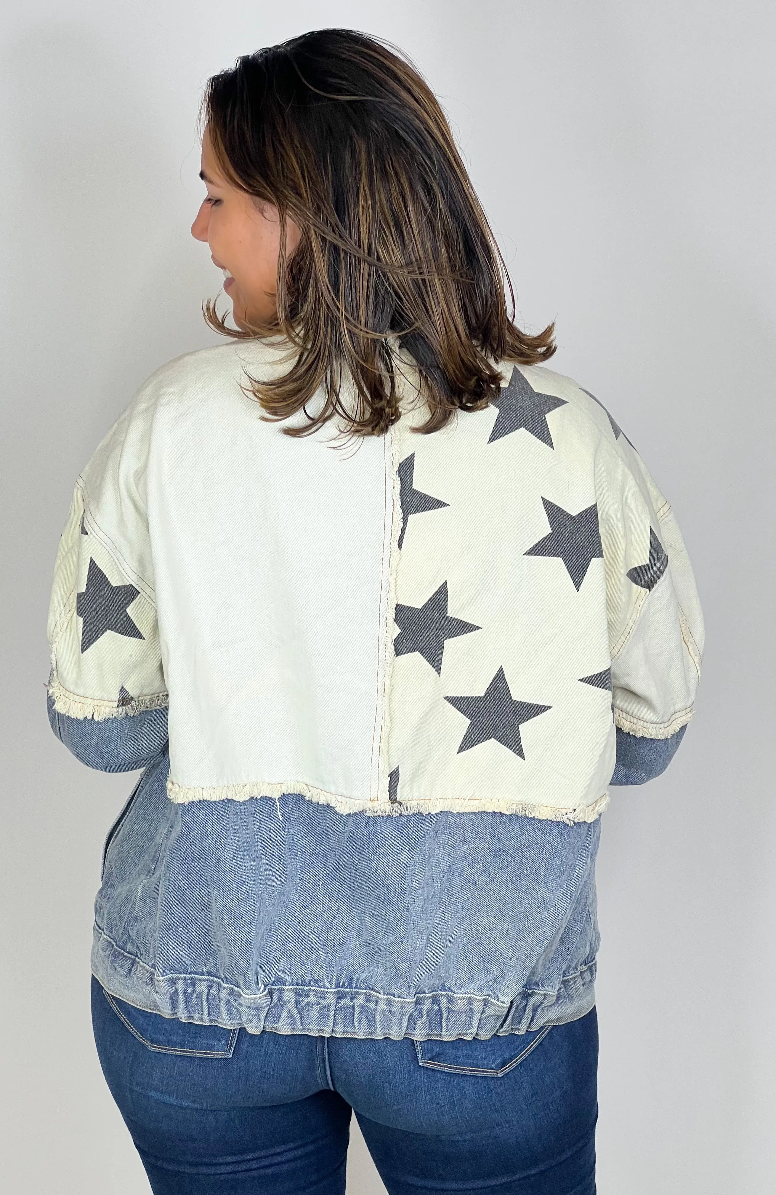 #K760 Look Up At The Stars Denim POL Jacket