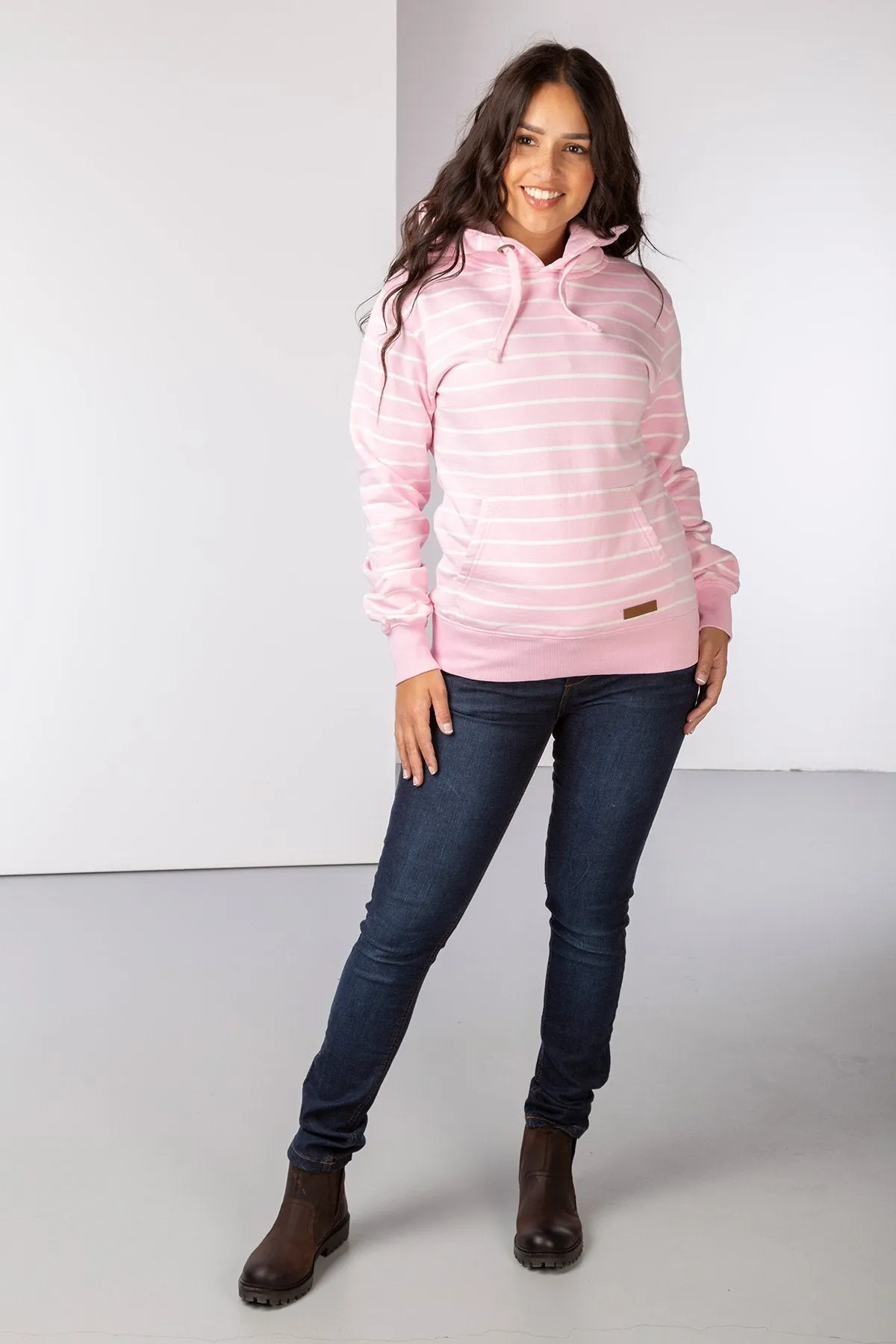 Ladies Lucy Striped Overhead Hoody