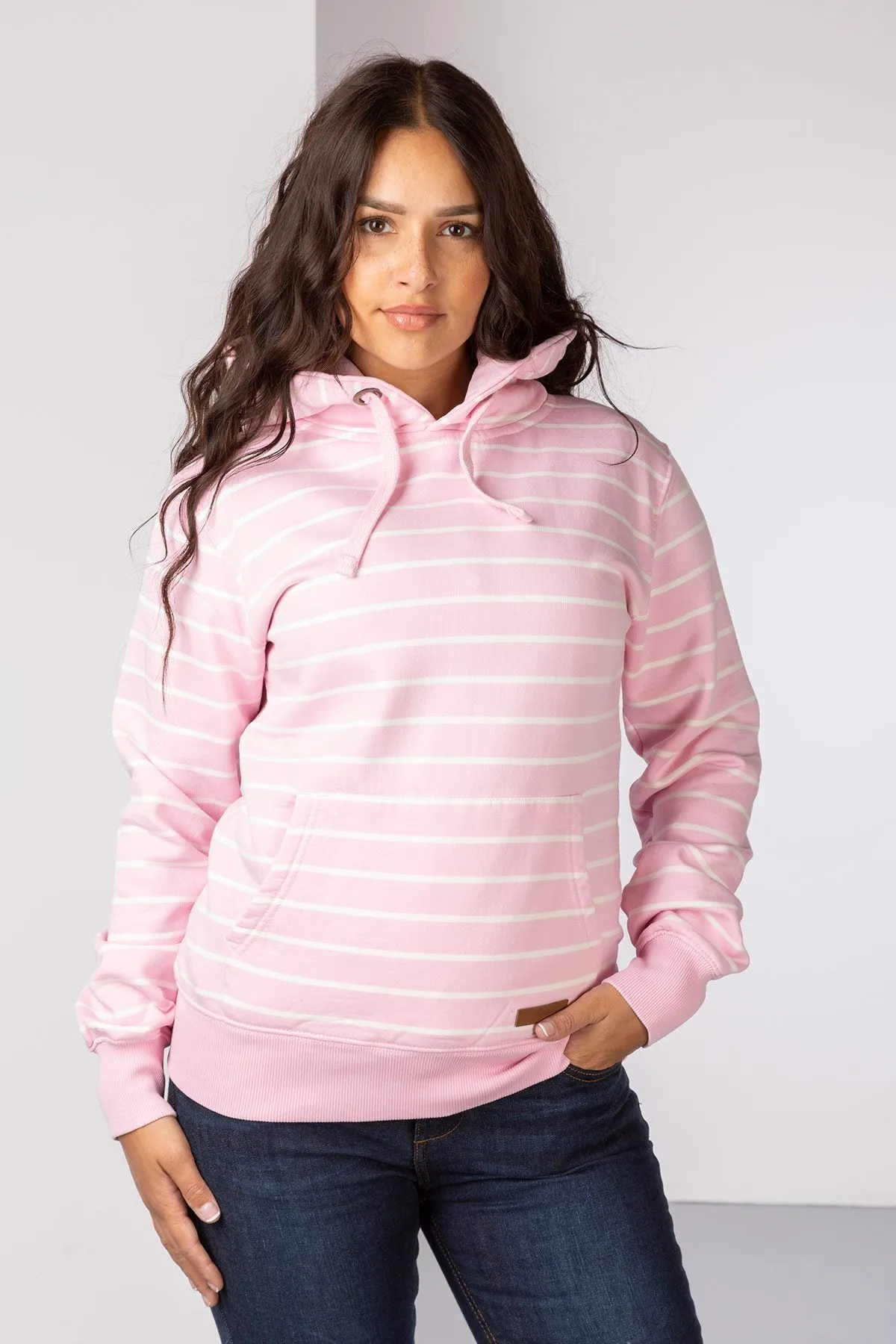 Ladies Lucy Striped Overhead Hoody