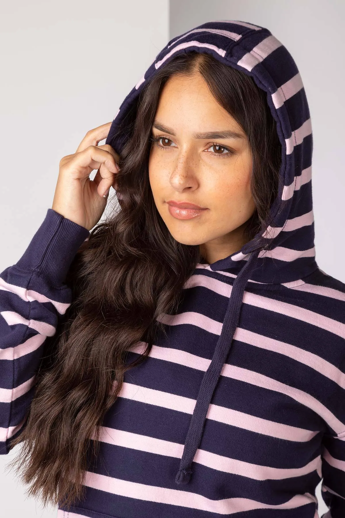 Ladies Lucy Striped Overhead Hoody