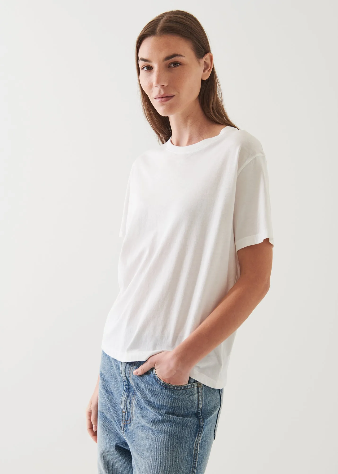 LIGHTWEIGHT PIMA COTTON BOYFRIEND T-SHIRT