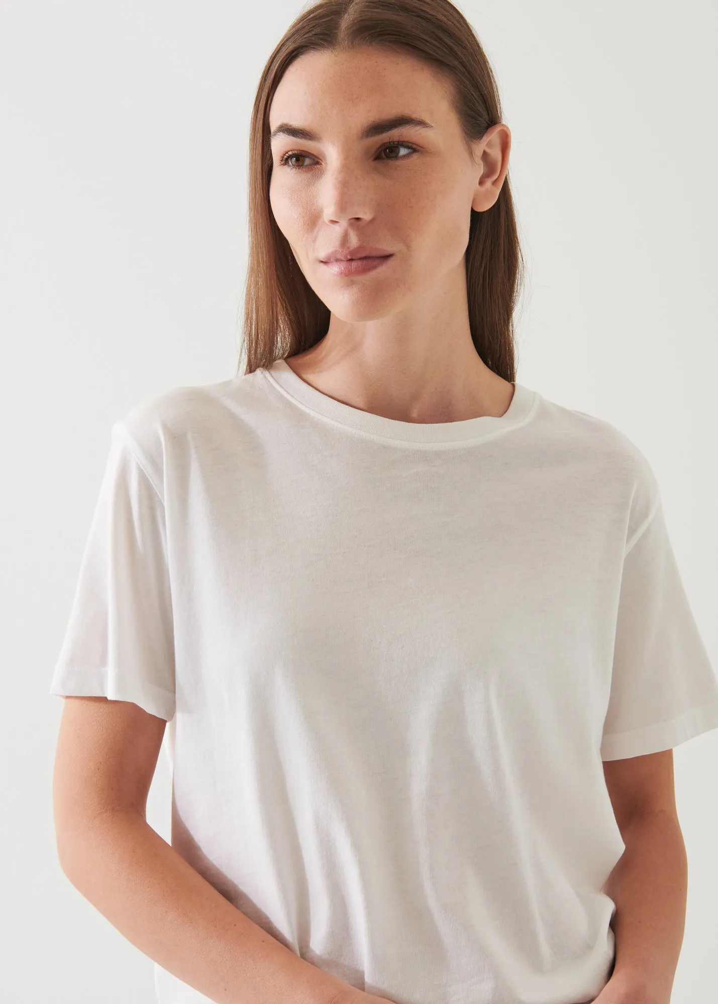 LIGHTWEIGHT PIMA COTTON BOYFRIEND T-SHIRT