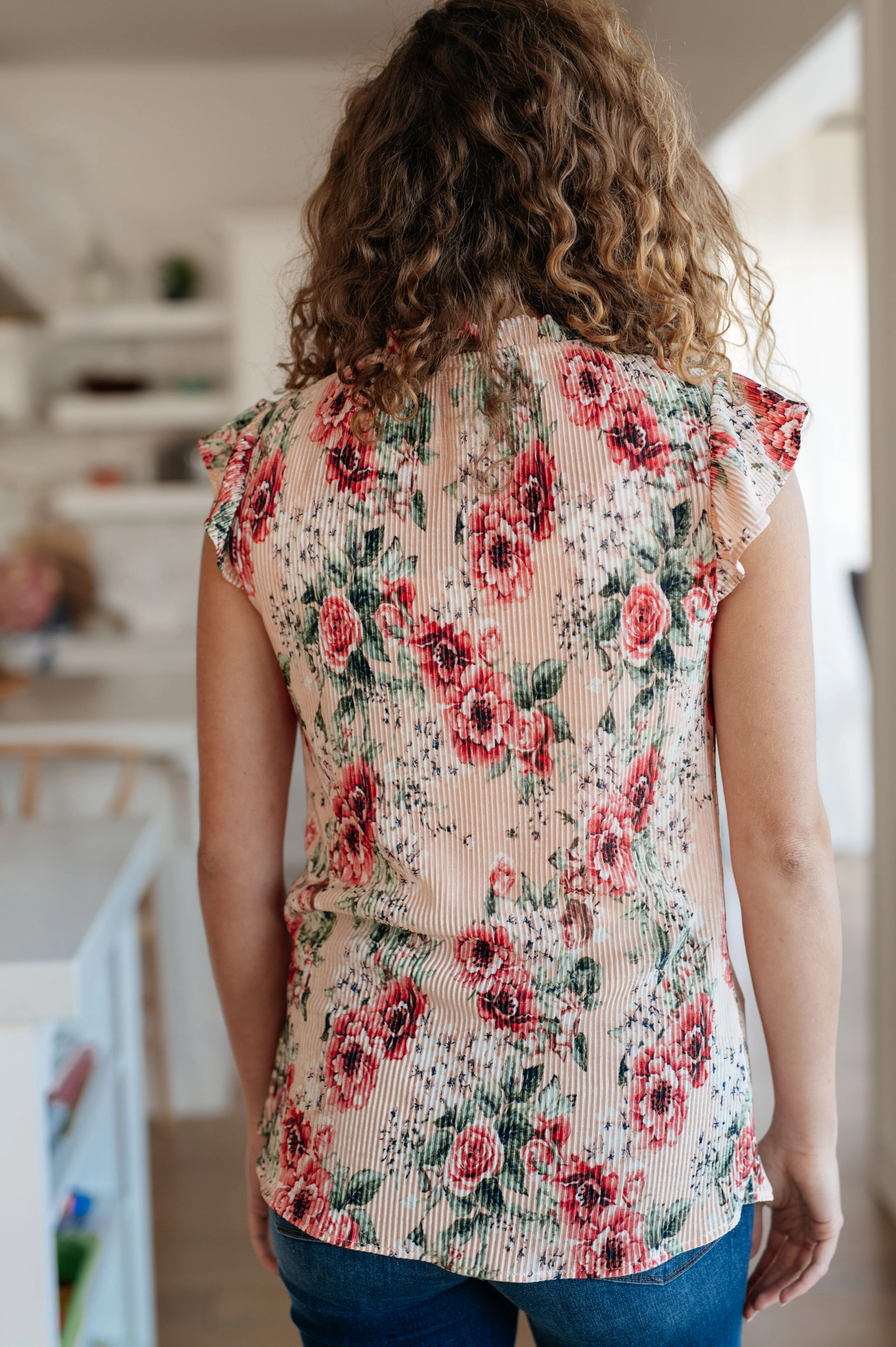 Making Me Blush Floral Top - 4/25