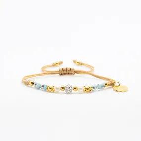 M&D Crystal Silver Blue Bracelet