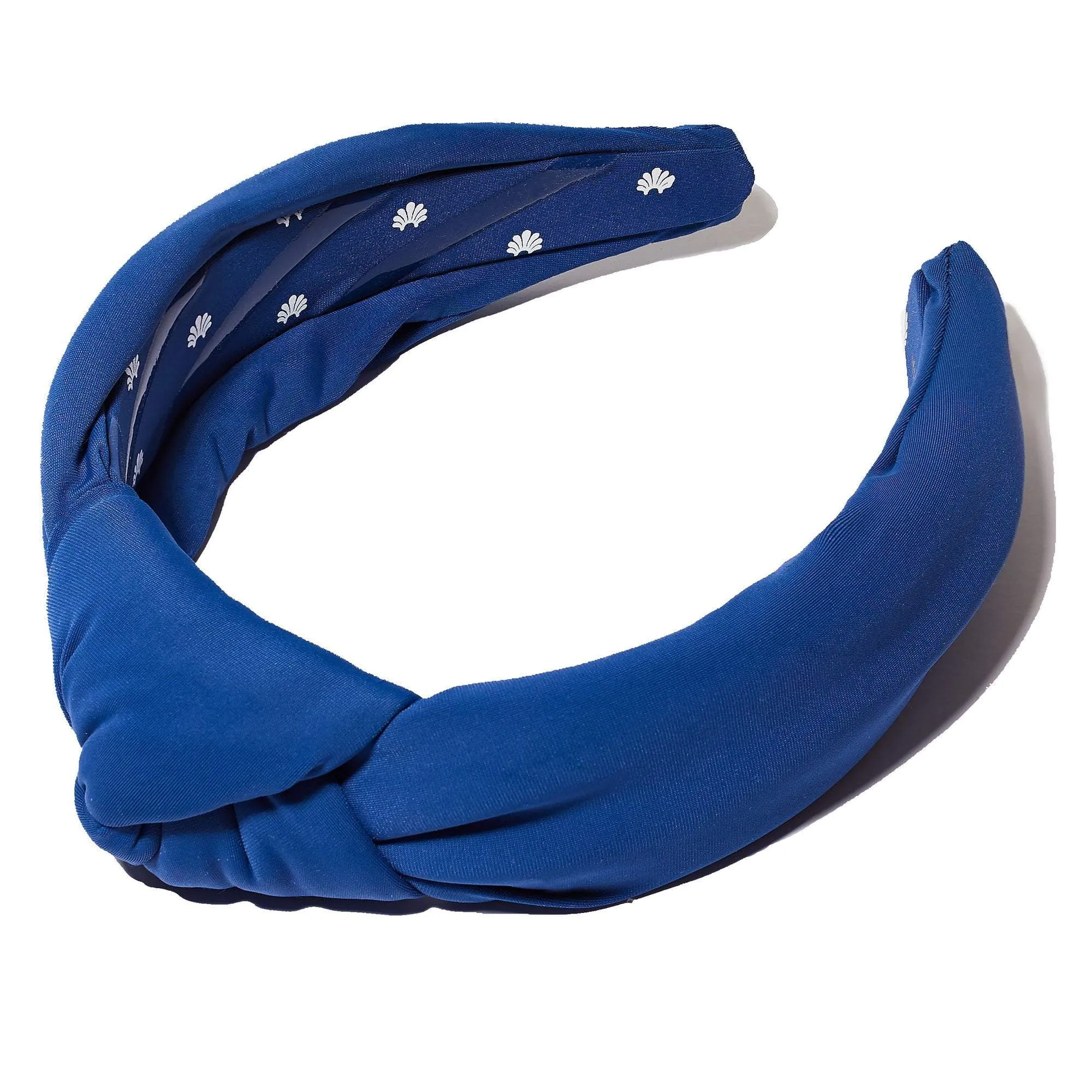 NAVY NEOPRENE KNOTTED HEADBAND