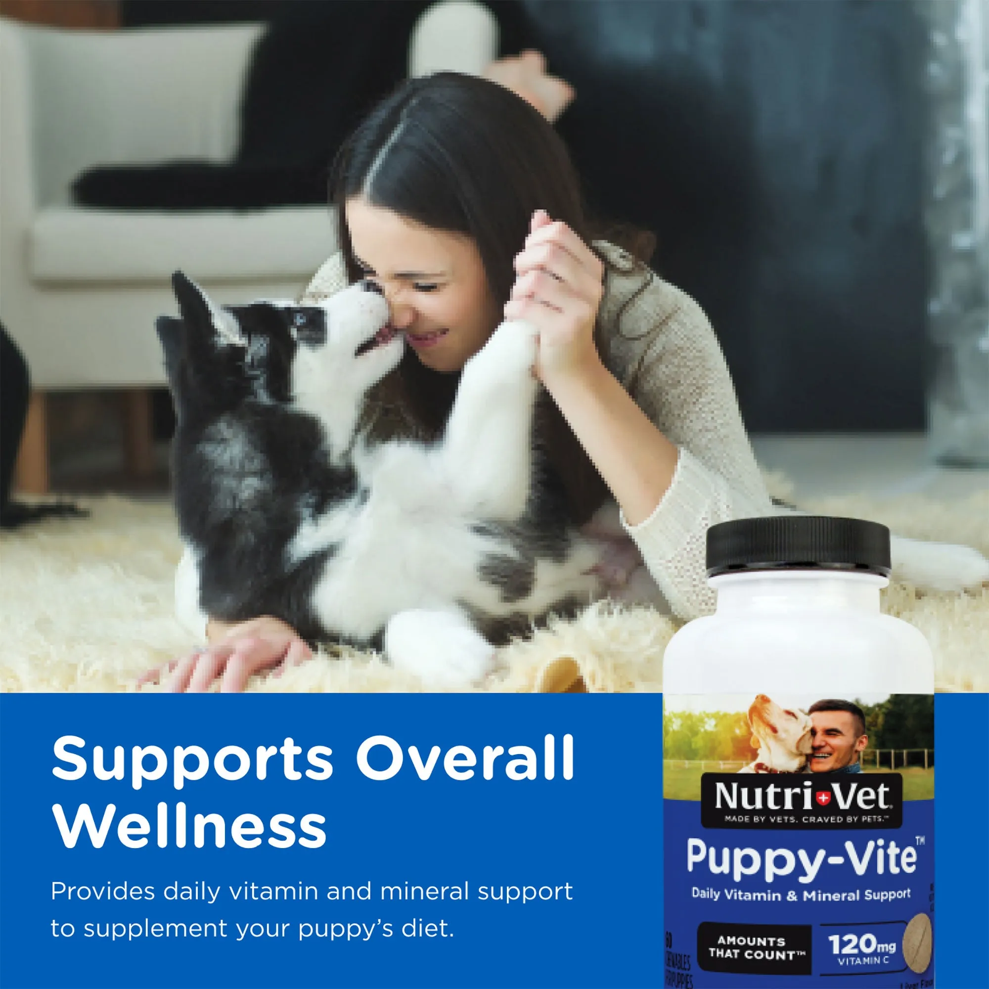 Nutri-Vet Puppy-Vite Chewables For Dogs 60 Count