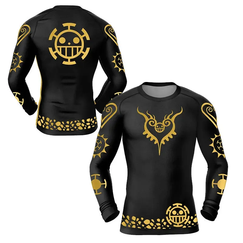 One Piece 'Pirate Heart' Long Sleeve Compression Rashguard