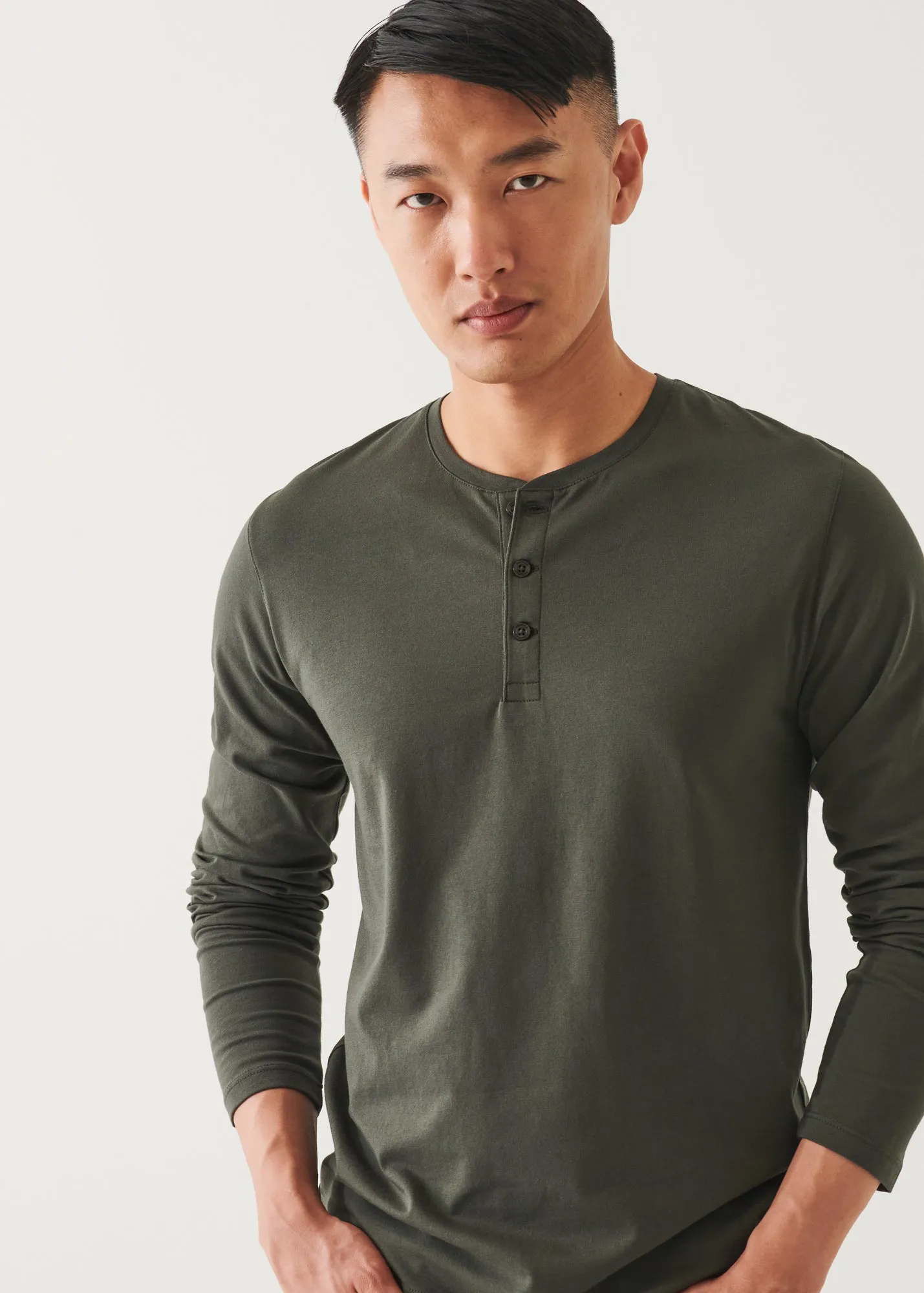 PIMA COTTON STRETCH HENLEY