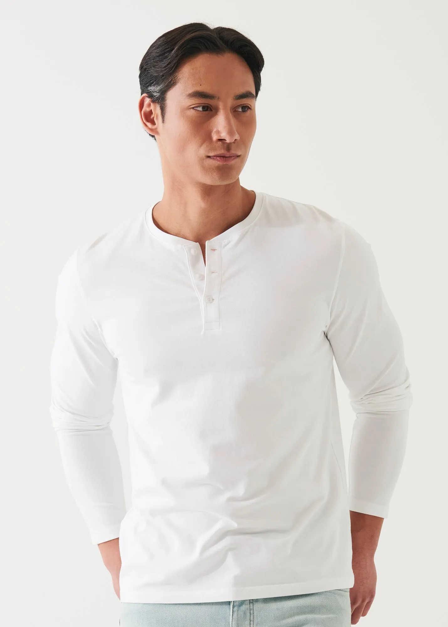 PIMA COTTON STRETCH HENLEY