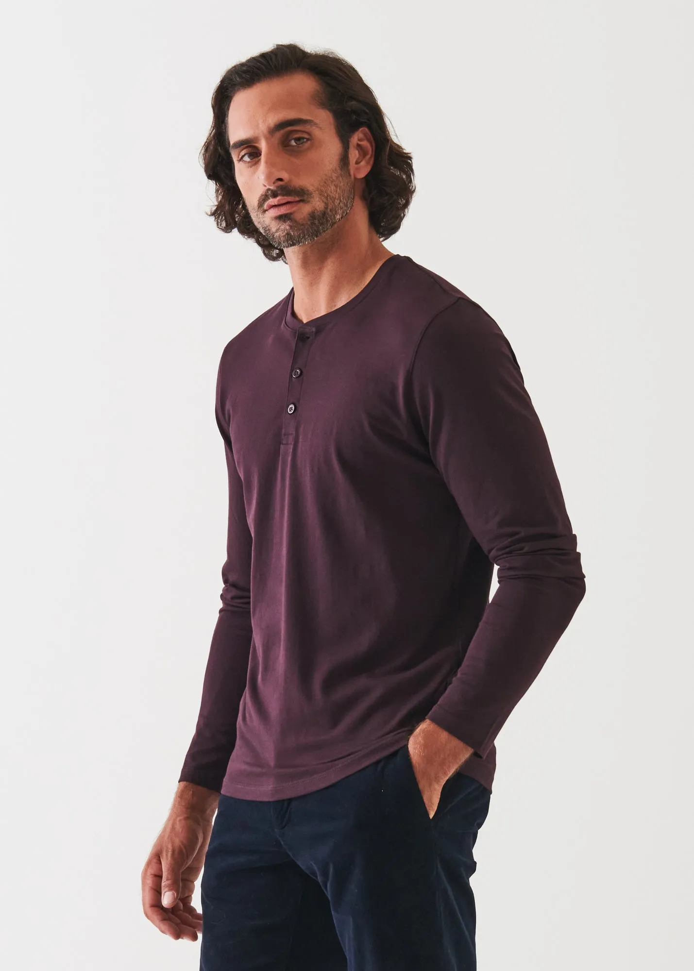 PIMA COTTON STRETCH HENLEY