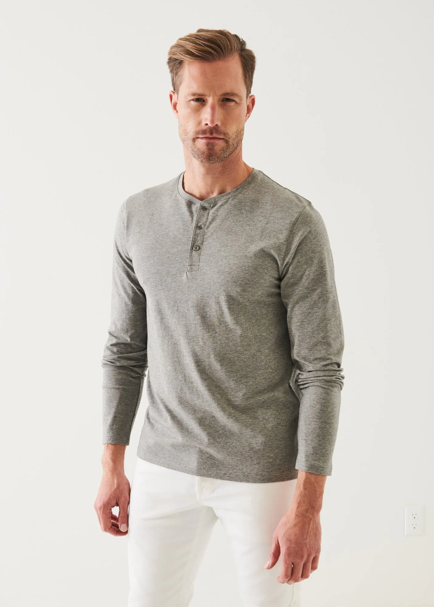 PIMA COTTON STRETCH HENLEY