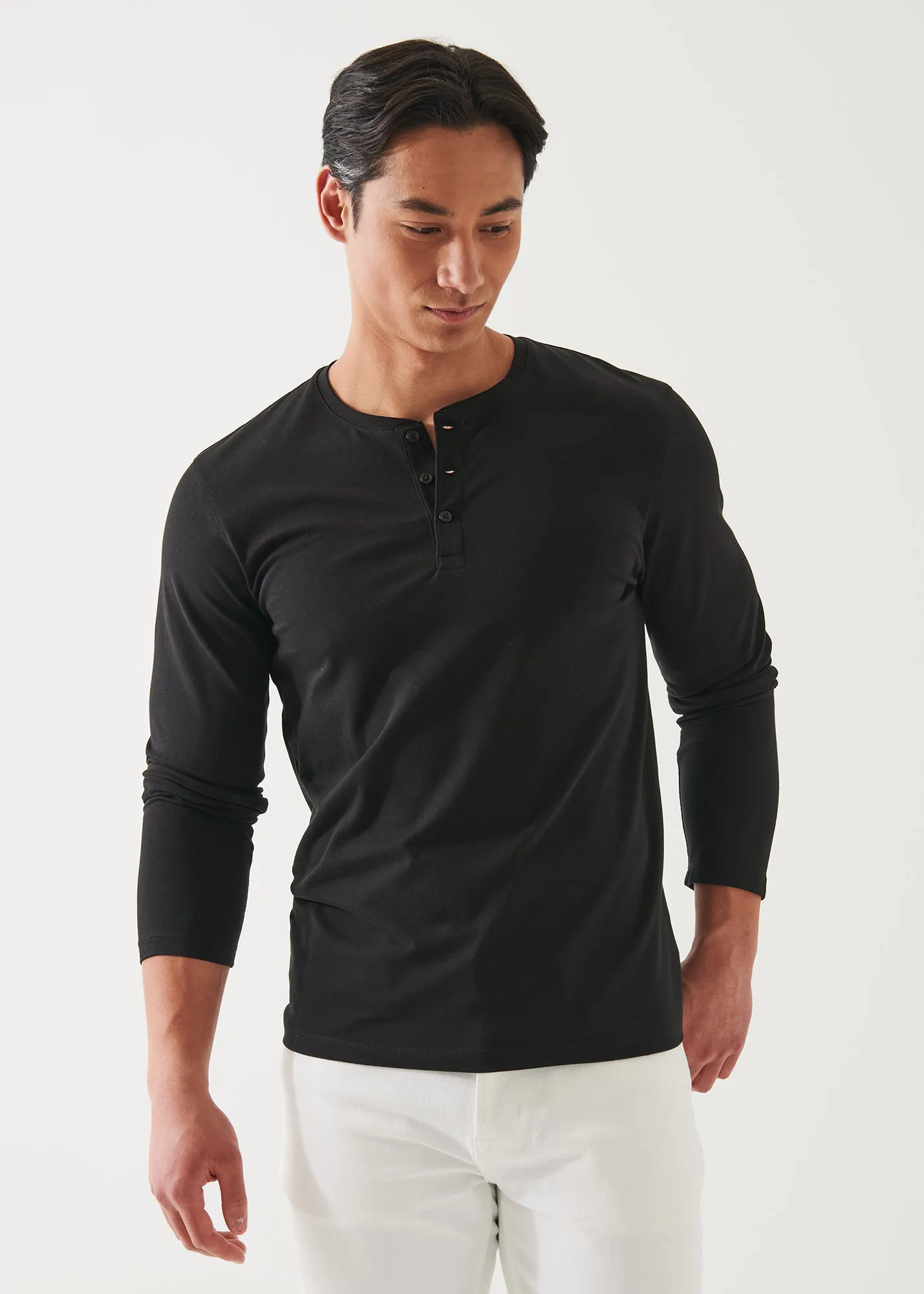 PIMA COTTON STRETCH HENLEY