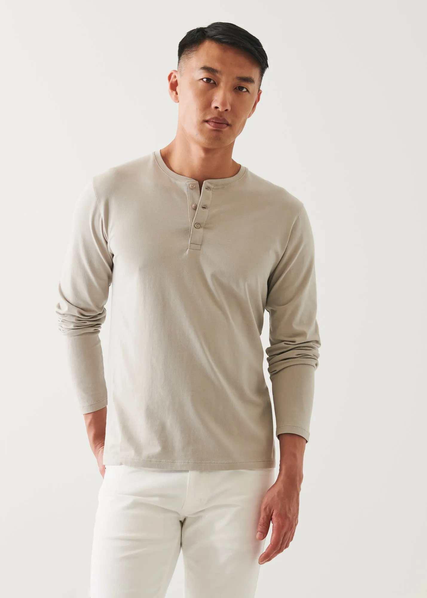 PIMA COTTON STRETCH HENLEY