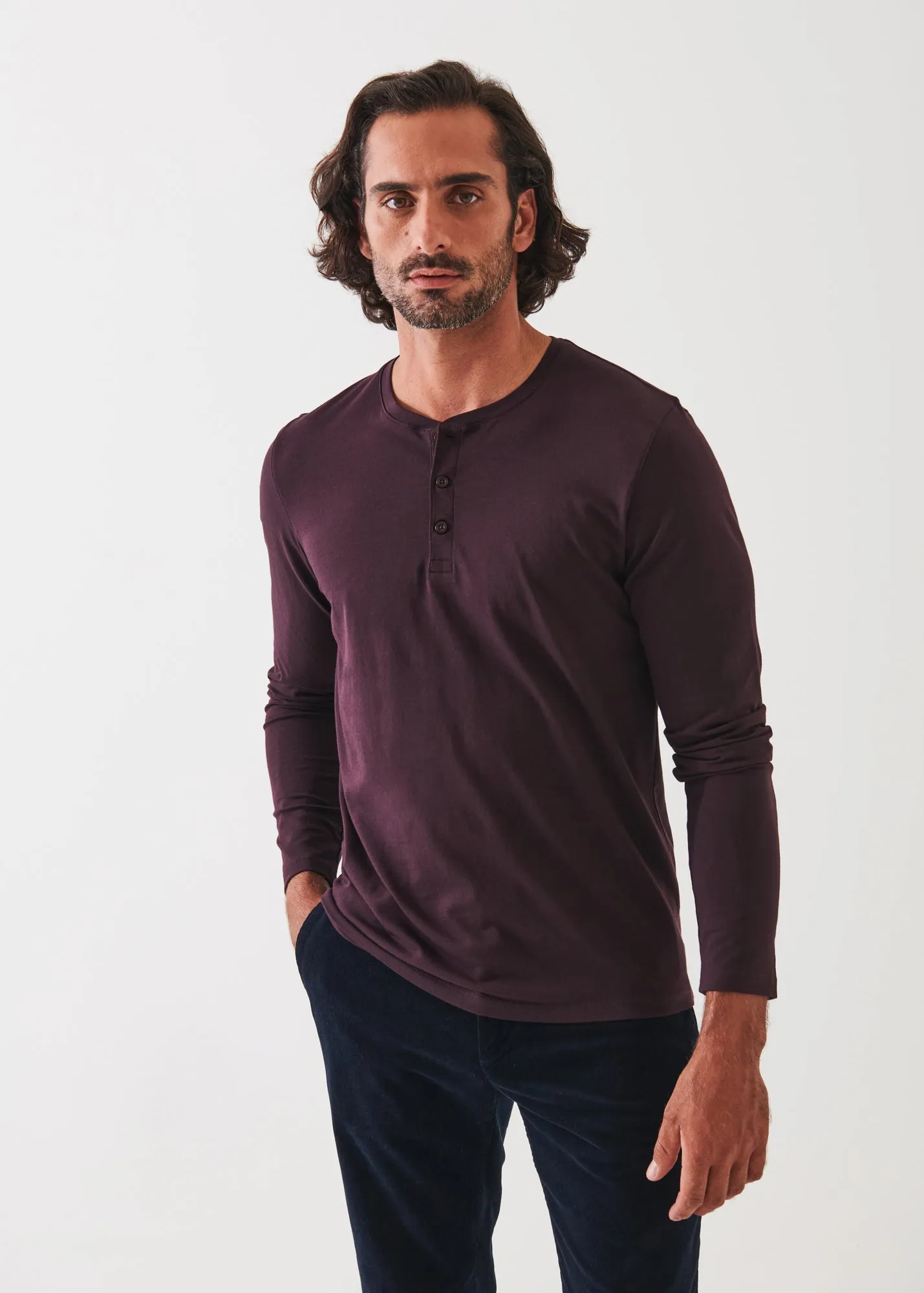 PIMA COTTON STRETCH HENLEY