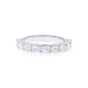 PLATINUM HALF-ETERNITY CUSHION-CUT DIAMOND WEDDING BAND 2.01CTW