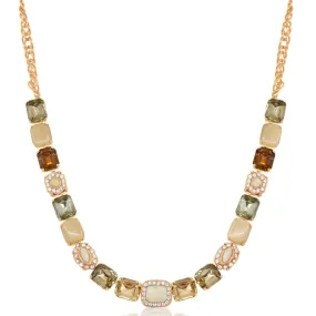 Regal Gold Gemstone Empress Necklace by AMARO